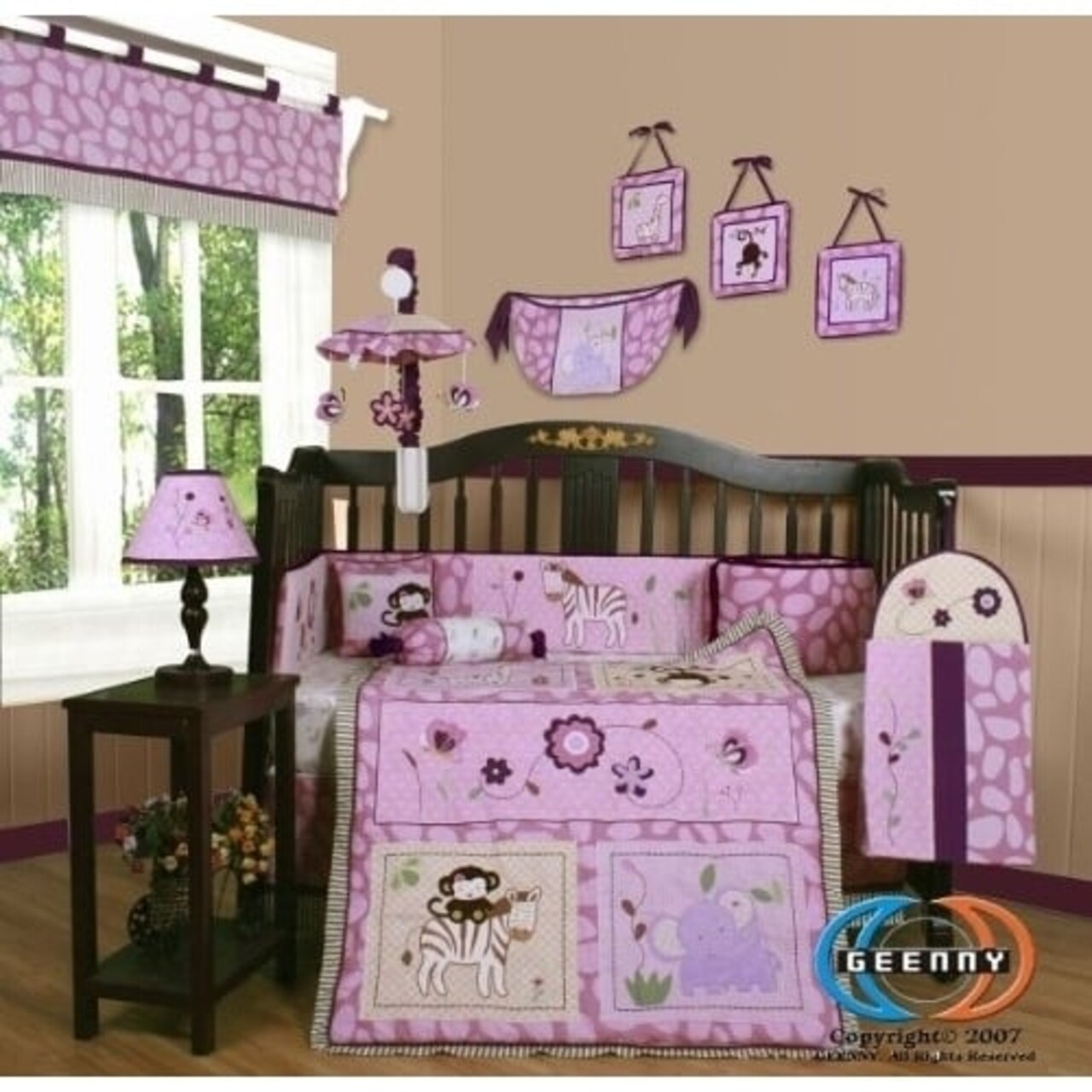 GEENNY Bumperless 12PCS Animal Kingdom Baby Nursery Crib Bedding Set By